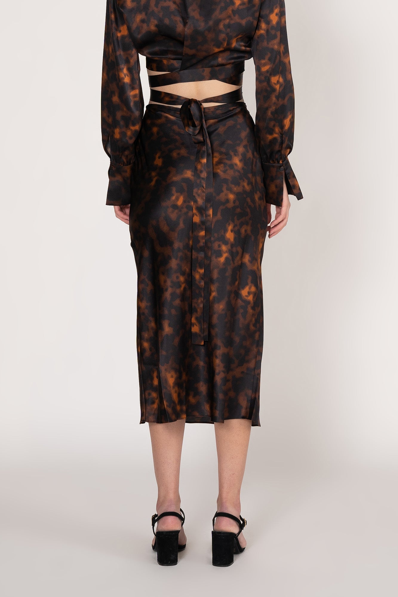 GINIA Thea Slim Line Skirt in Ember