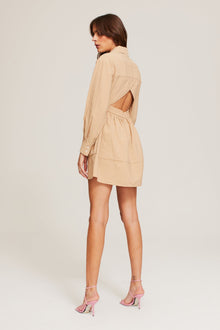 GINIA Willis Mini Dress  in Cashew