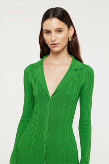 GINIA Brianna Knit Dress in Emerald