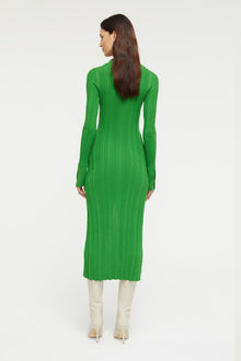 GINIA Brianna Knit Dress in Emerald