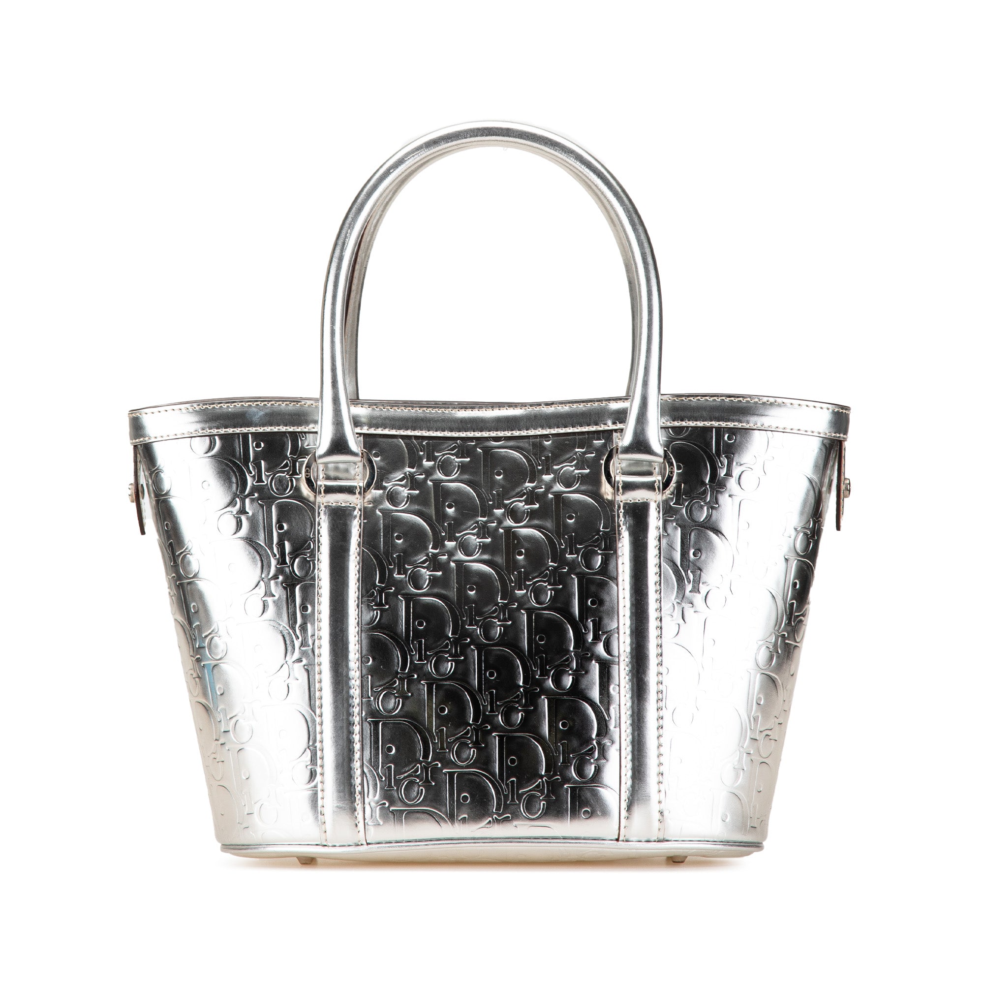Dior | Pre-Owned Oblique Patent Tote | Silver