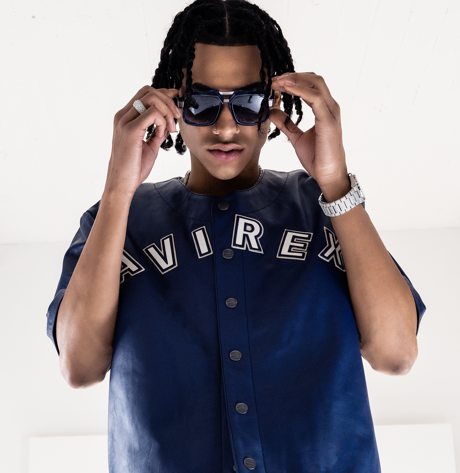 Game Day Nappa Leather Jersey | Varsity Blue