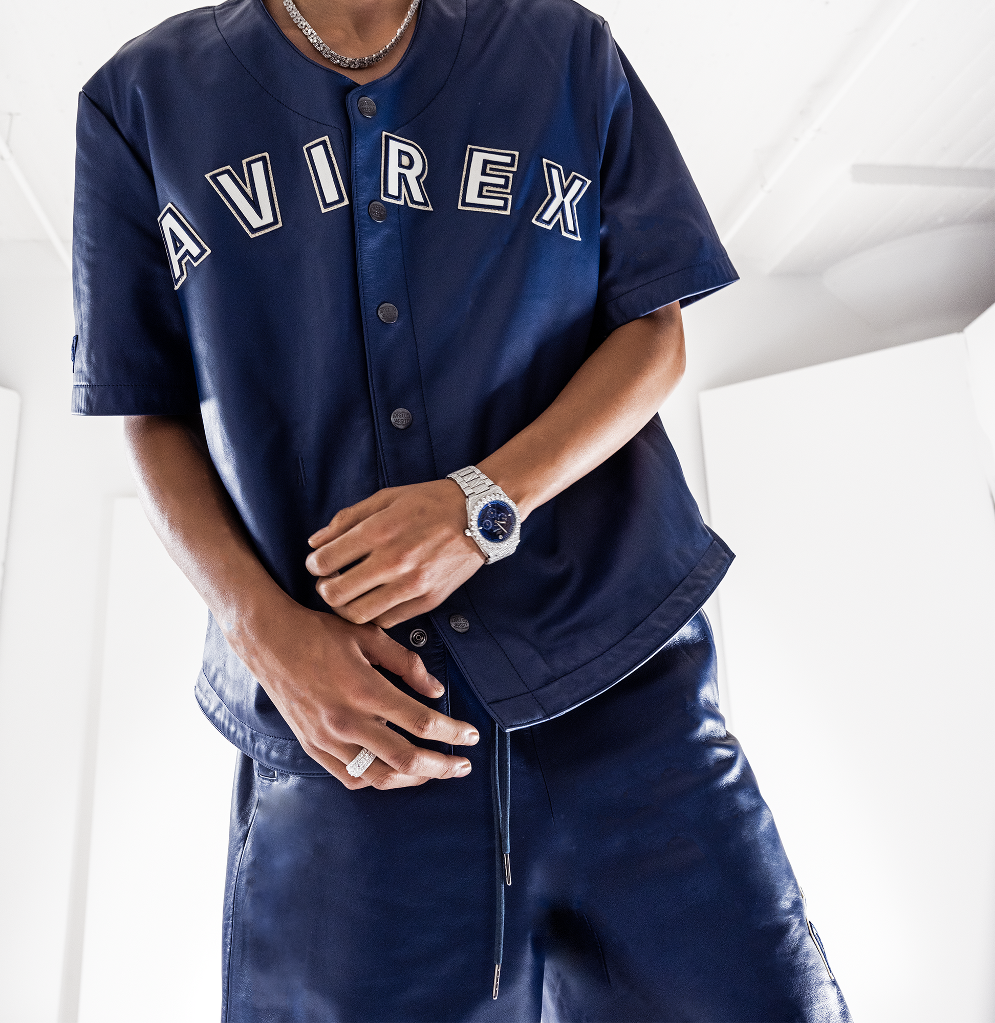 Game Day Nappa Leather Jersey | Varsity Blue