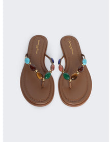Gianvito Rossi | Women | Embellished Stone Sandal | Texas x Cuoio