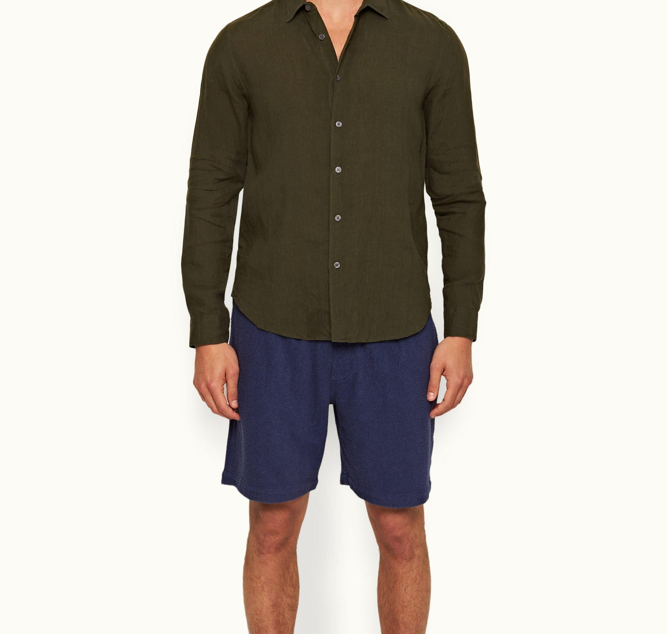 Giles Tailored Fit Classic Collar Shirt | Palm