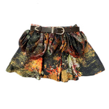Girl | Alexis Brown Floral Print Skirt with Belt