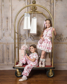 Girl | Amelia Pink Flower Print Pants