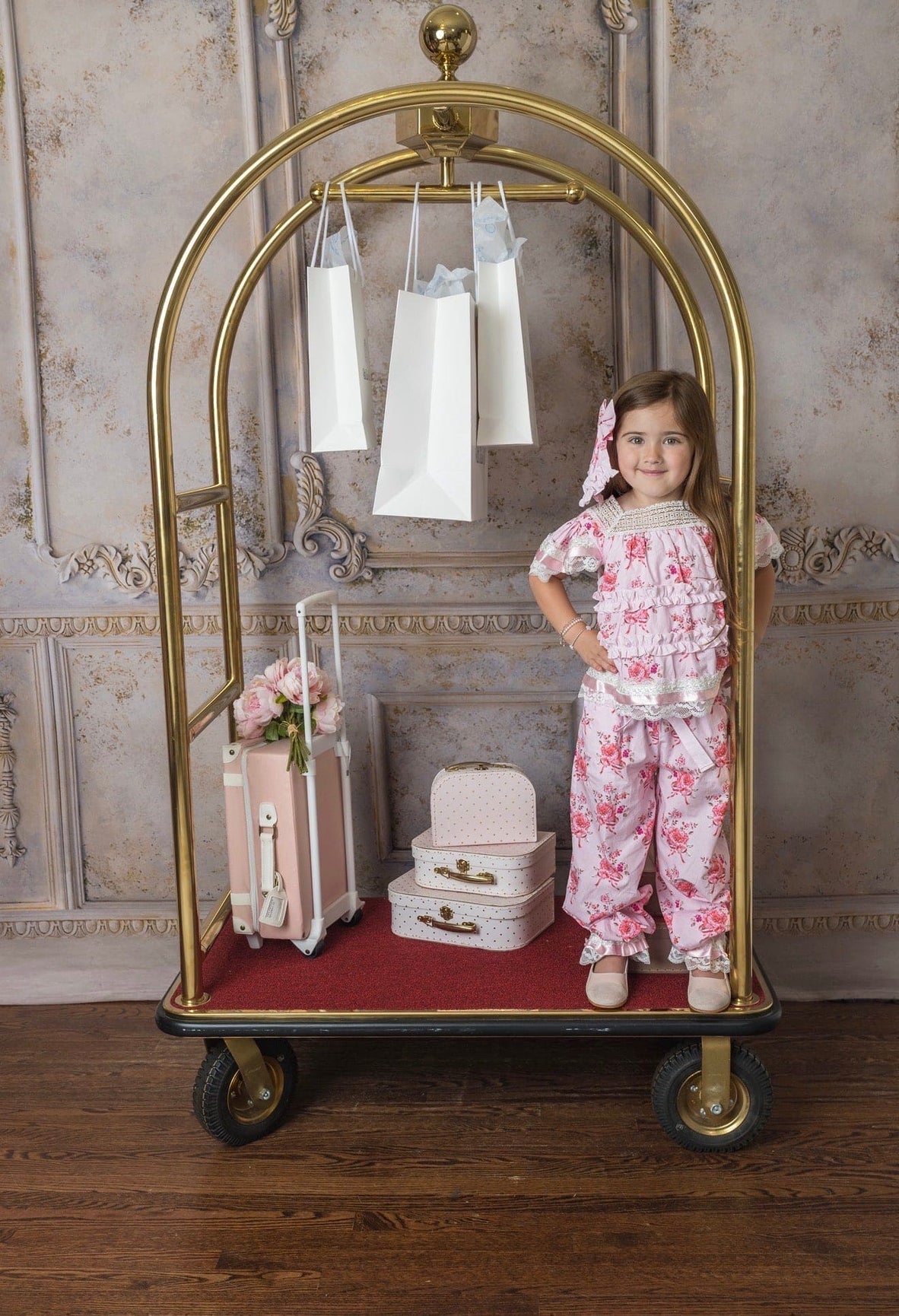 Girl | Amelia Pink Flower Print Pants