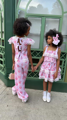 Girl | Amelia Pink Flower Print Tank Top