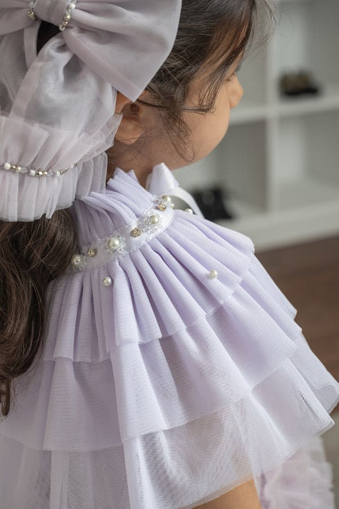 Girl | Ariel Victorian Tulle Cape | Lavender