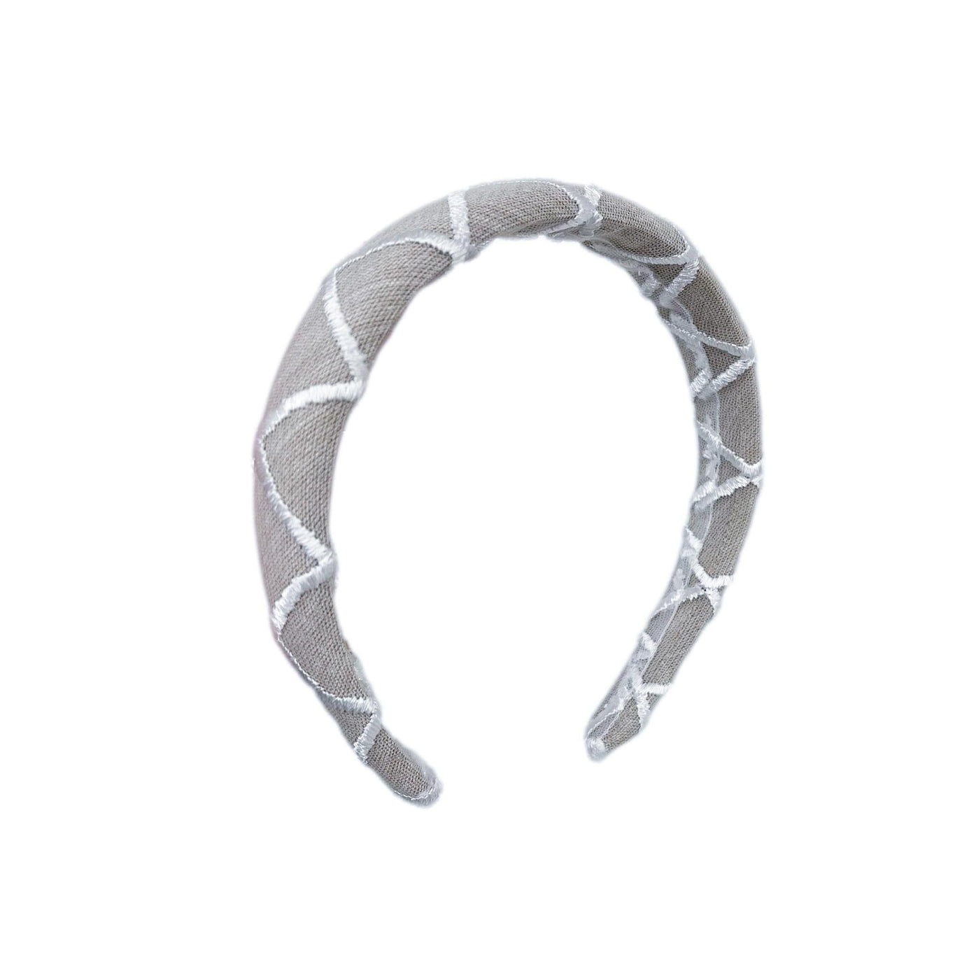 Girl | Ashlyn Linen and Lace Headband | Beige