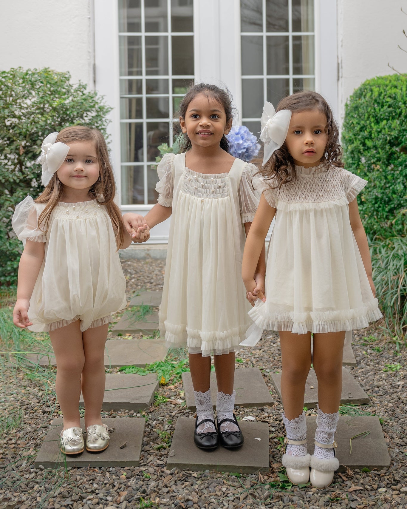 Girl | Bella Buttermilk Tulle Romper