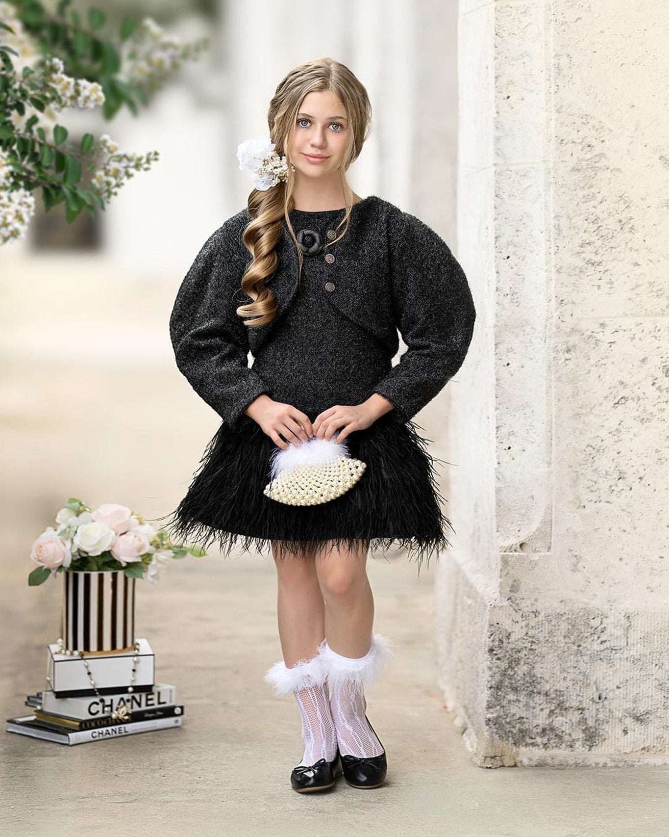 Girl | Black Swan Feather Dress