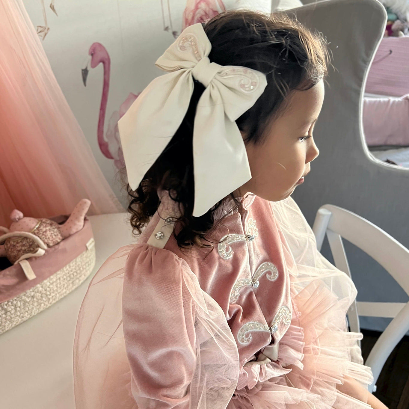 Girl | Clara Hair Bow | Pink