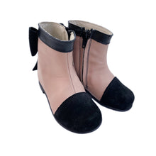 Girl | Clara Leather Booties | Pink x Black