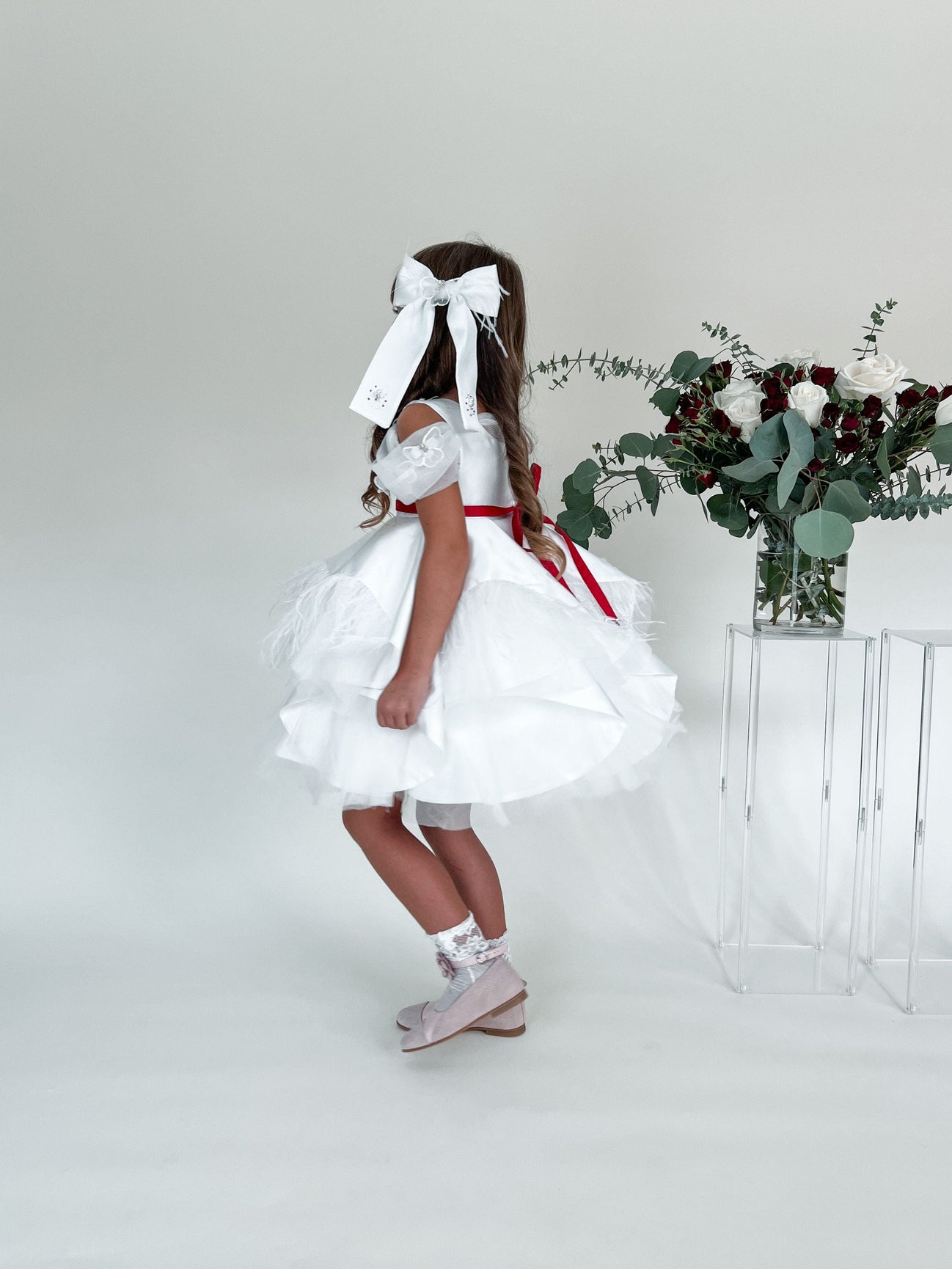 Girl | Constanza Ceremony Hair Bow | White