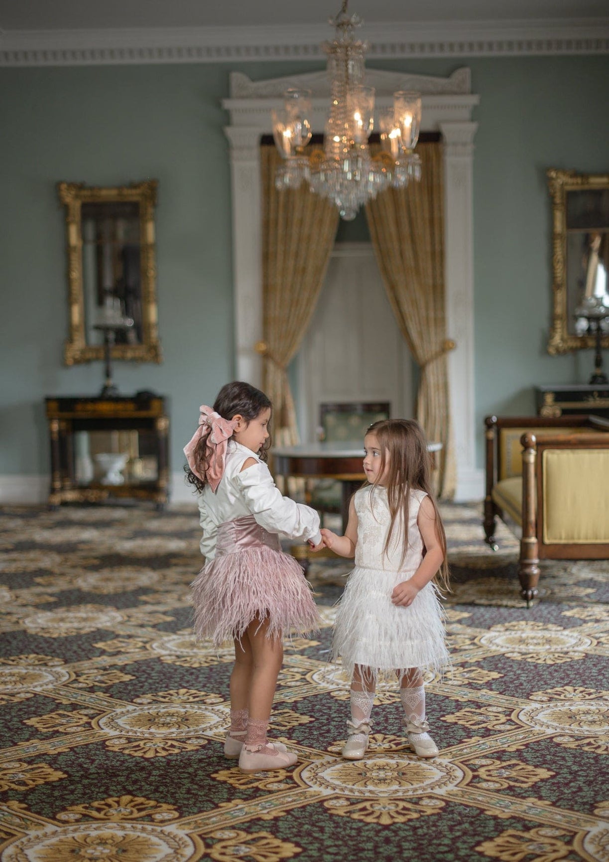 Girl | Eliza Feather Dress | Ivory