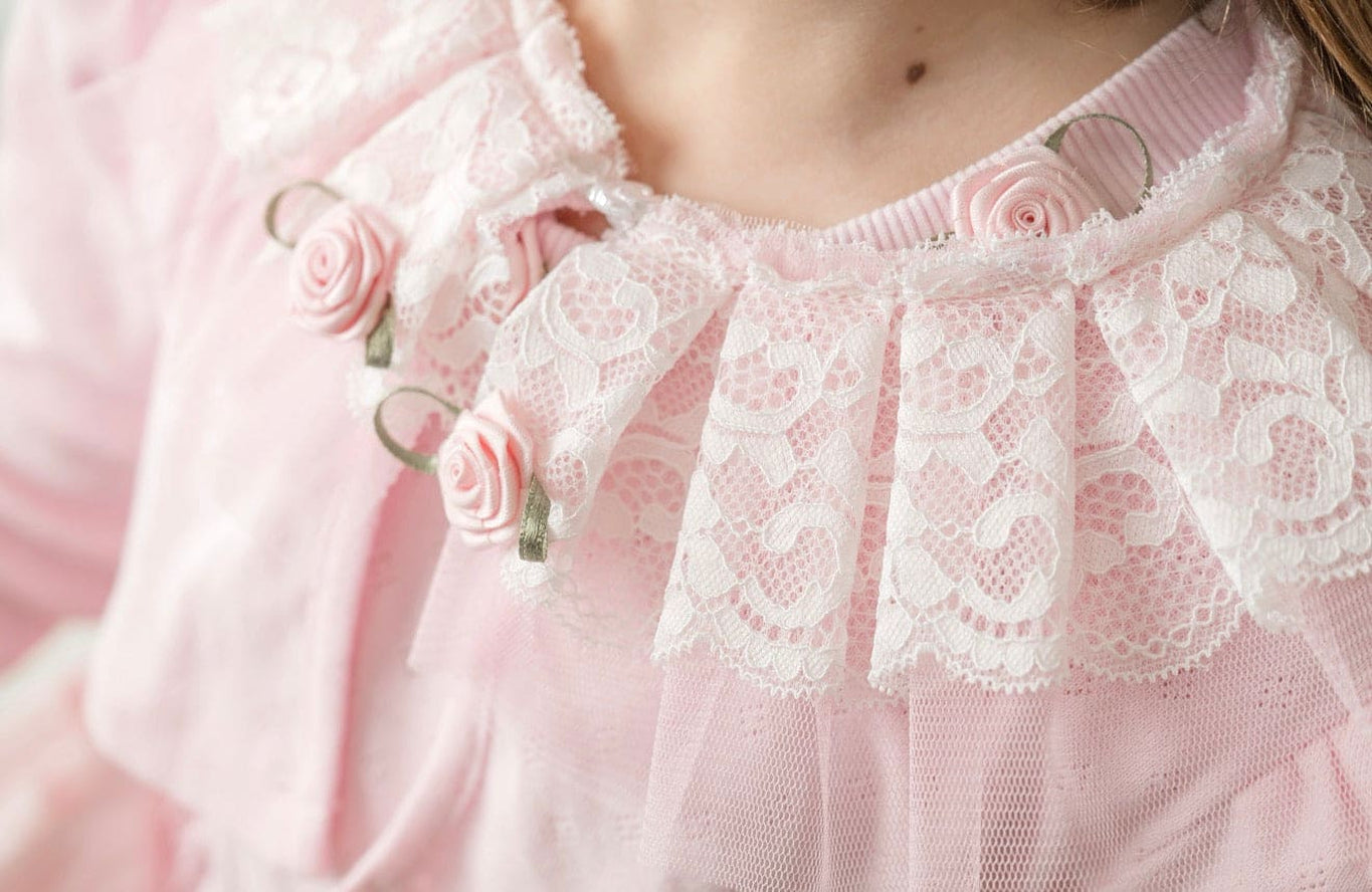 Girl | Harlow Pink Embroidered Cardigan
