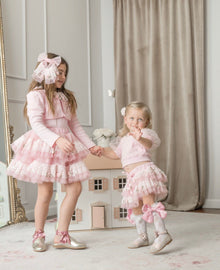 Girl | Harlow Pink Embroidered Cardigan