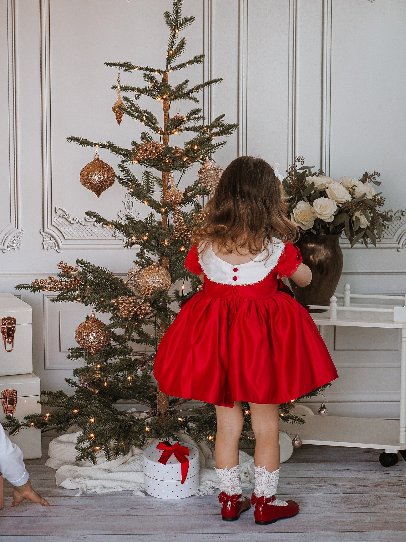 Girl | Holly Amad Satin Ceremony Dress | Red