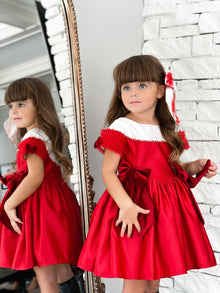 Girl | Holly Amad Satin Ceremony Dress | Red