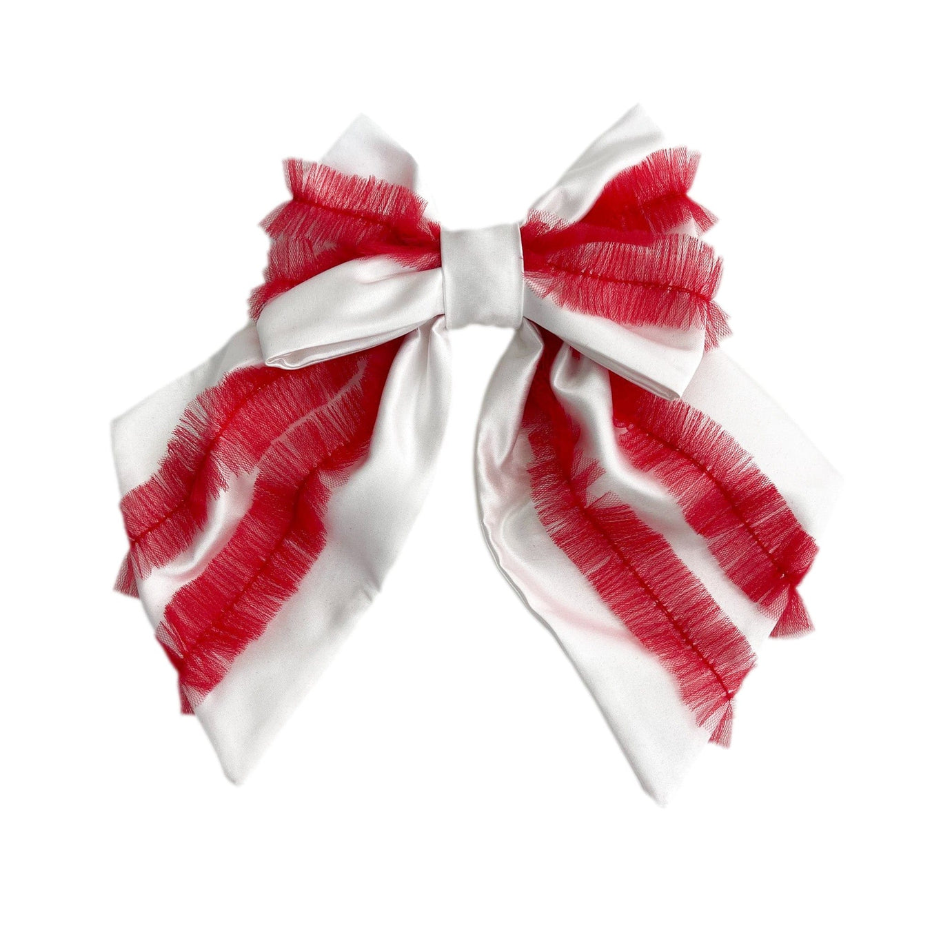 Girl | Holly Ruffle Hair Bow | Red