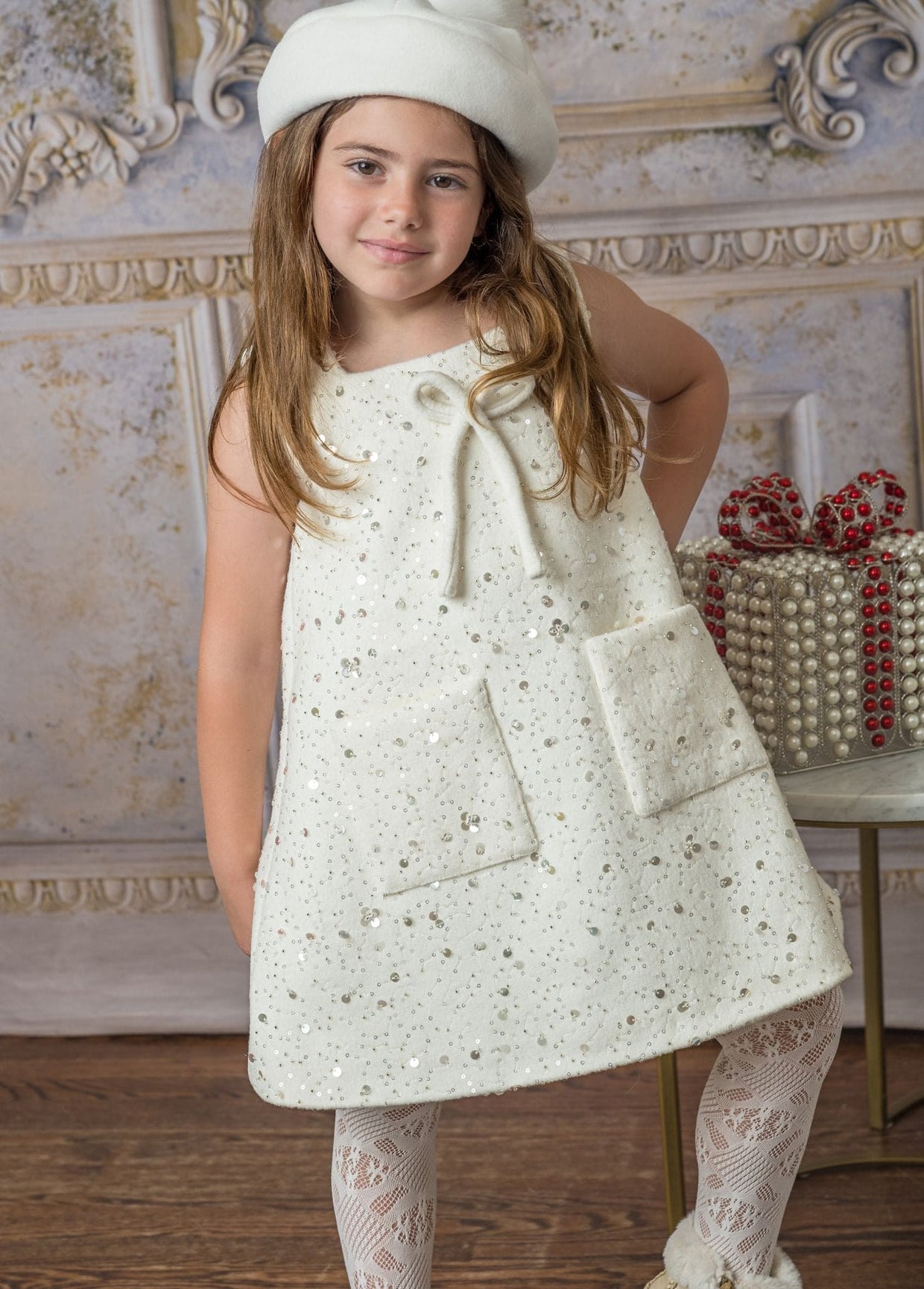 Girl | Marshmallow Wool Dress | Beige