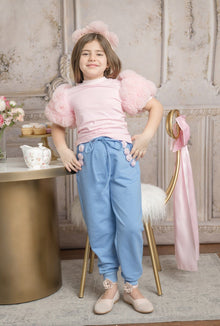 Girl | Maya Pink Flower Cotton T-Shirt