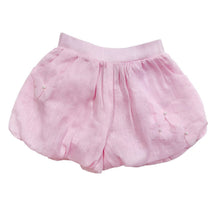 Girl | Pink Butterfly Bubble Linen Shorts