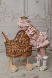 Girl | Satin Ballerina Romper | Pink