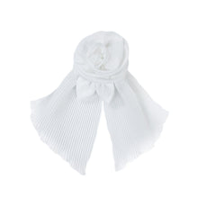 Girl | Sienna Flower Pleated Hair Bow | White