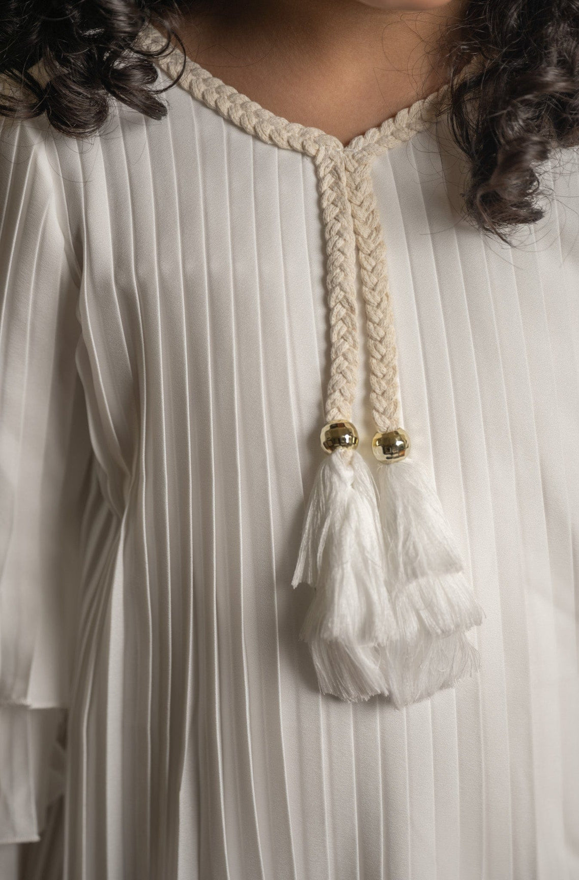 Girl | Sienna Pleated Dress | White