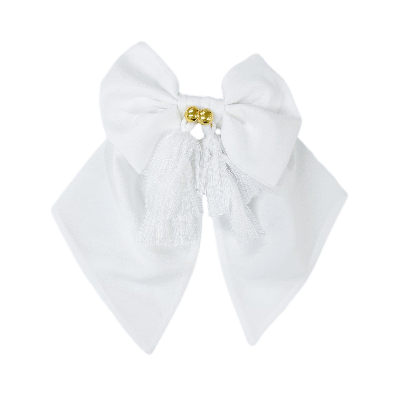 Girl | Sienna Tassels Hair Bow | White