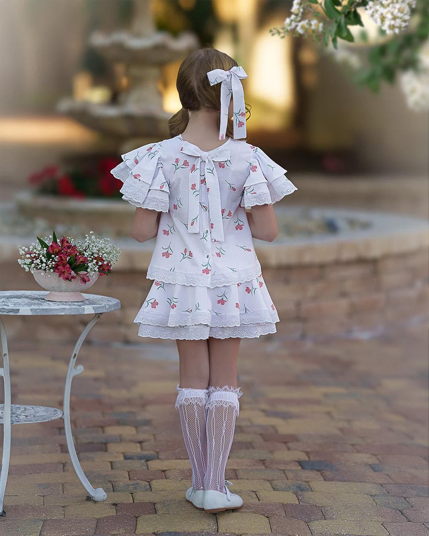 Girl | Tulip Cotton Blouse and Shorts Set
