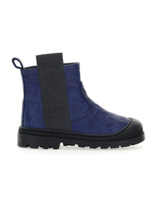 Unisex | Aged Leather Boots | Dark Blue