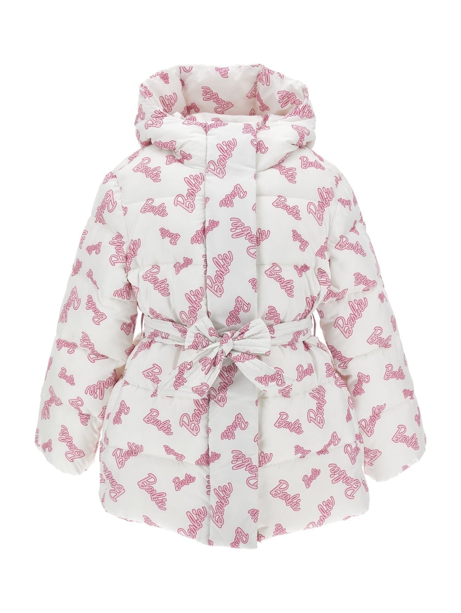 Girls | Barbie Logo Padded Down Jacket | Cream/FairyTale
