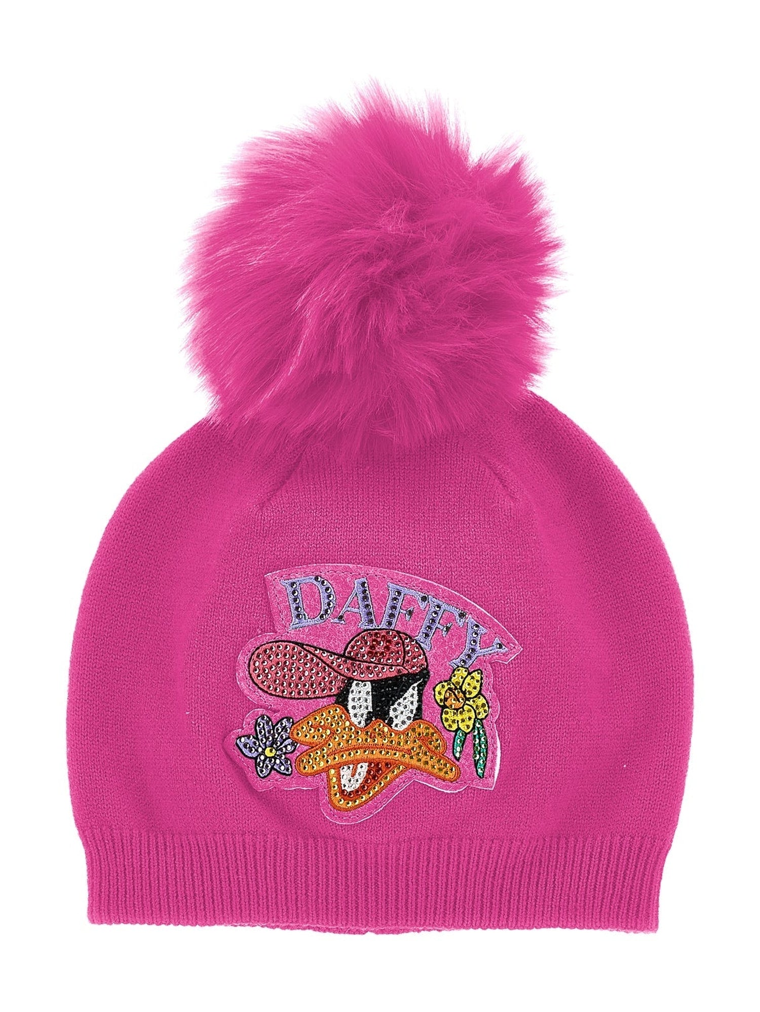 Girls | Daffy Duck Wool Blend Hat | Rose Violet