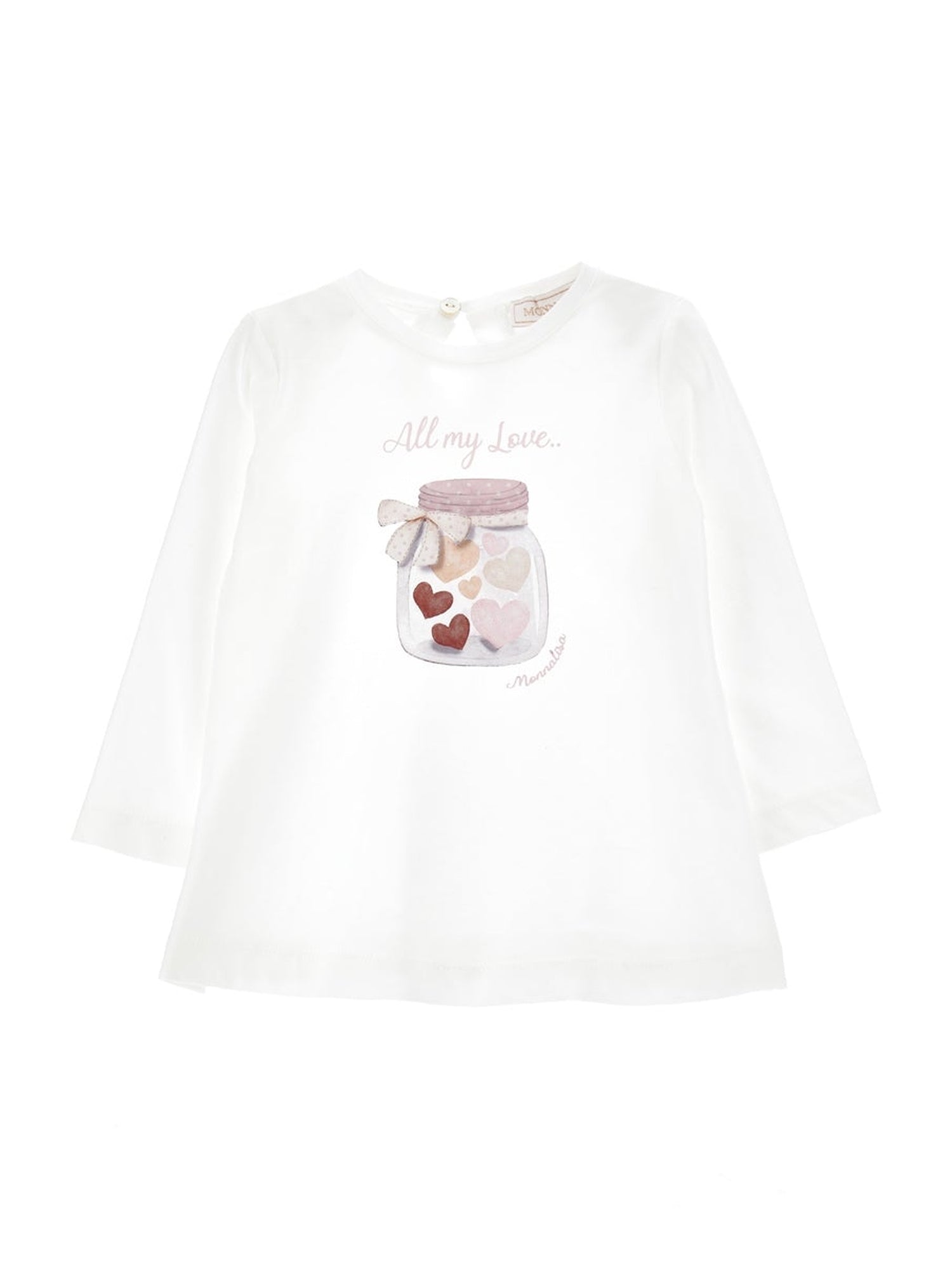 Girls | Hearts In A Jar Print Jersey T-Shirt | Cream