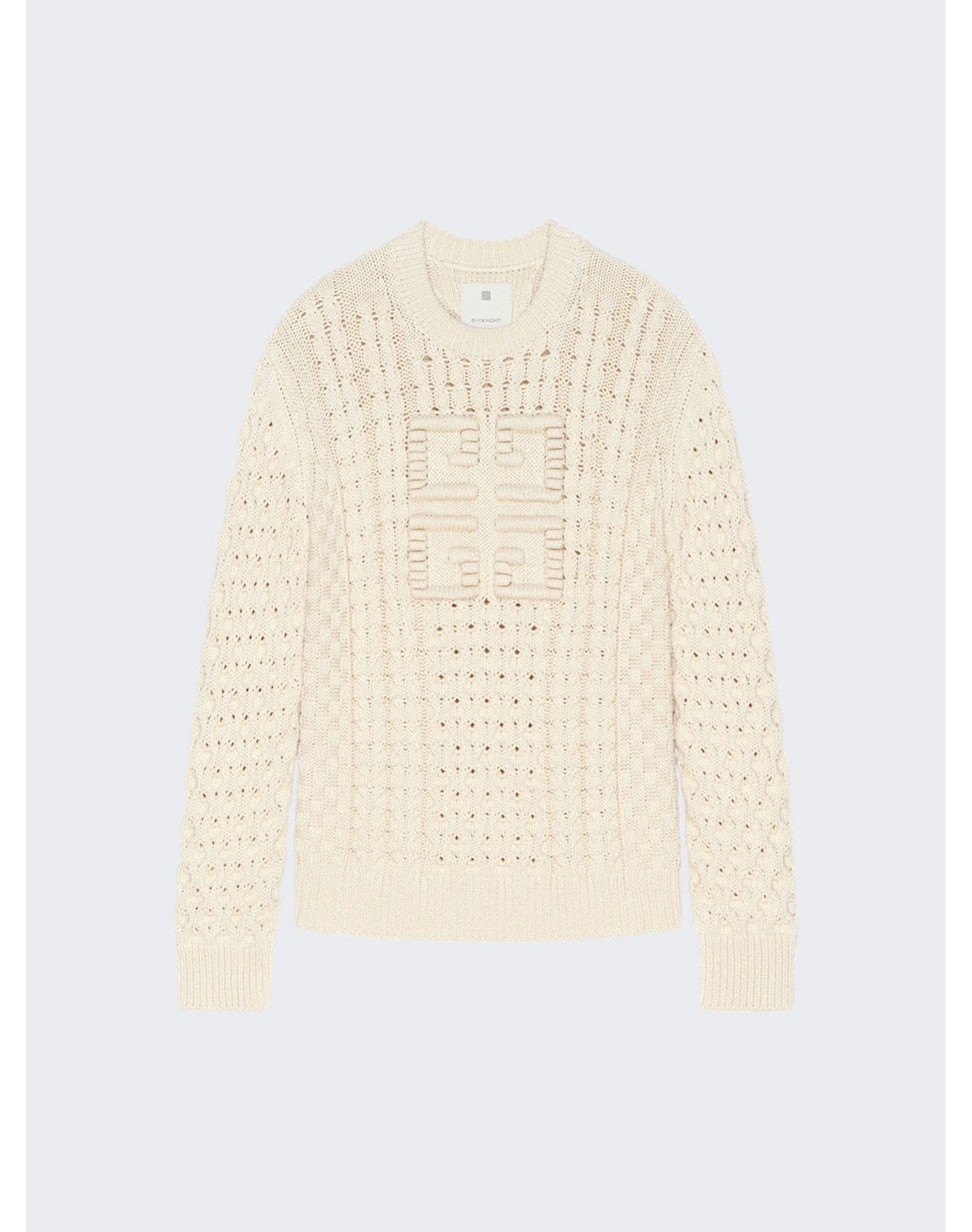 Givenchy | Men | 4g Cable-knit Sweater | Cream