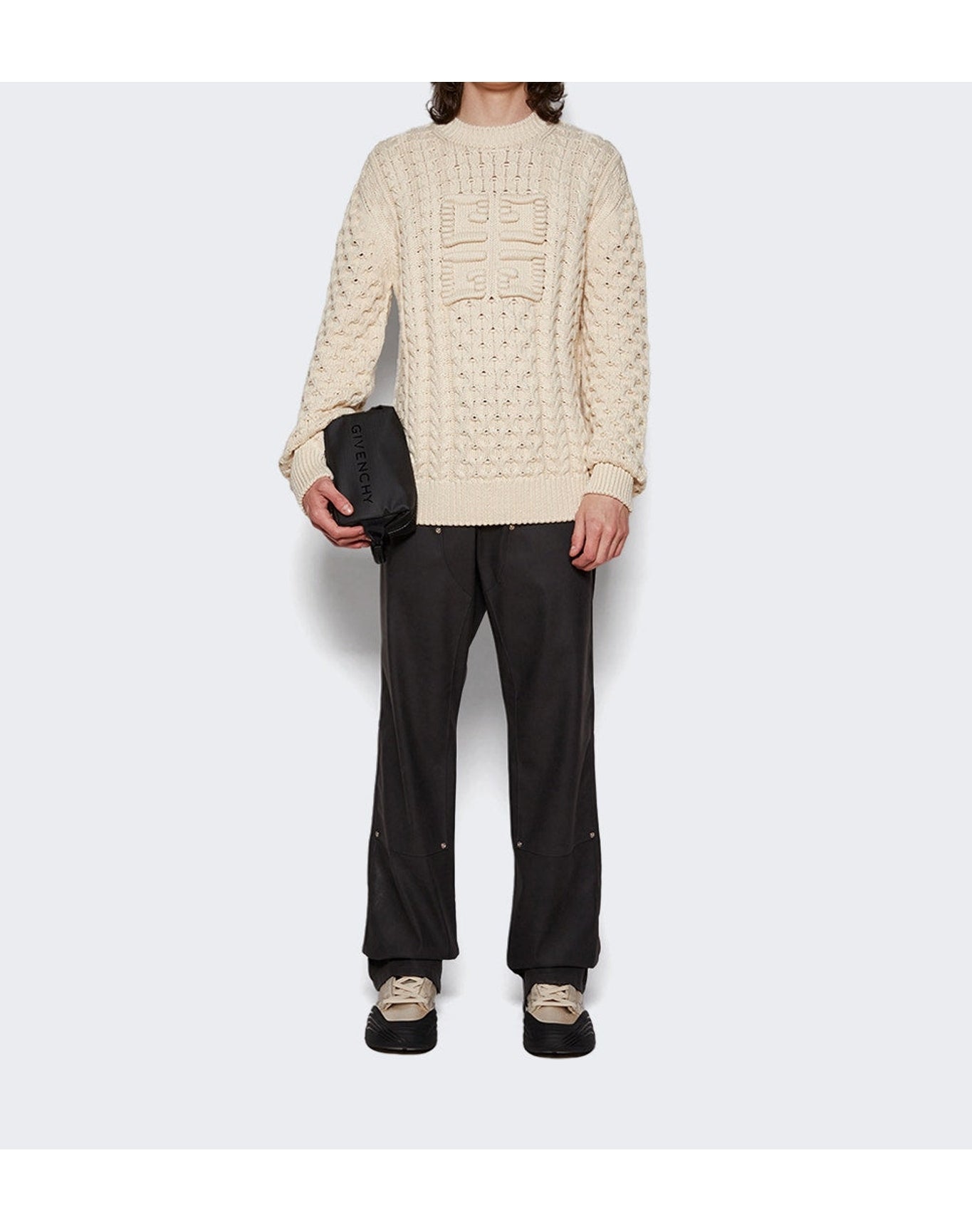 Givenchy | Men | 4g Cable-knit Sweater | Cream
