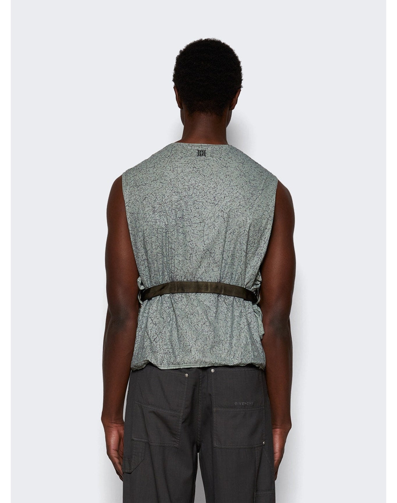 Givenchy | Men | Crackled Effect Vest | Medium Grey