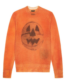 Givenchy | Men | Crew Neck Print Sweater | Orange
