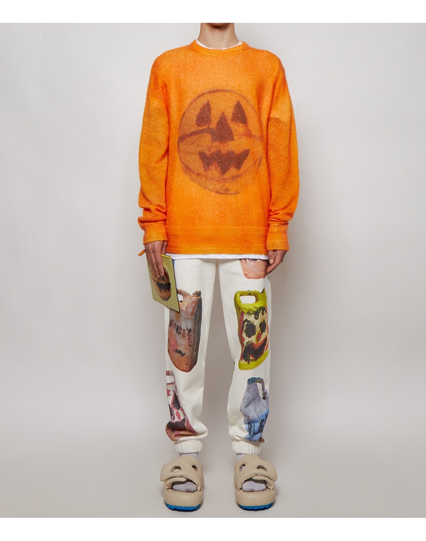 Givenchy | Men | Crew Neck Print Sweater | Orange