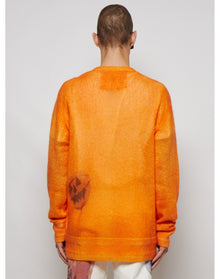 Givenchy | Men | Crew Neck Print Sweater | Orange
