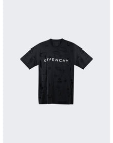 Givenchy | Men | Destroyed 2 Layer T-shirt | Faded Black