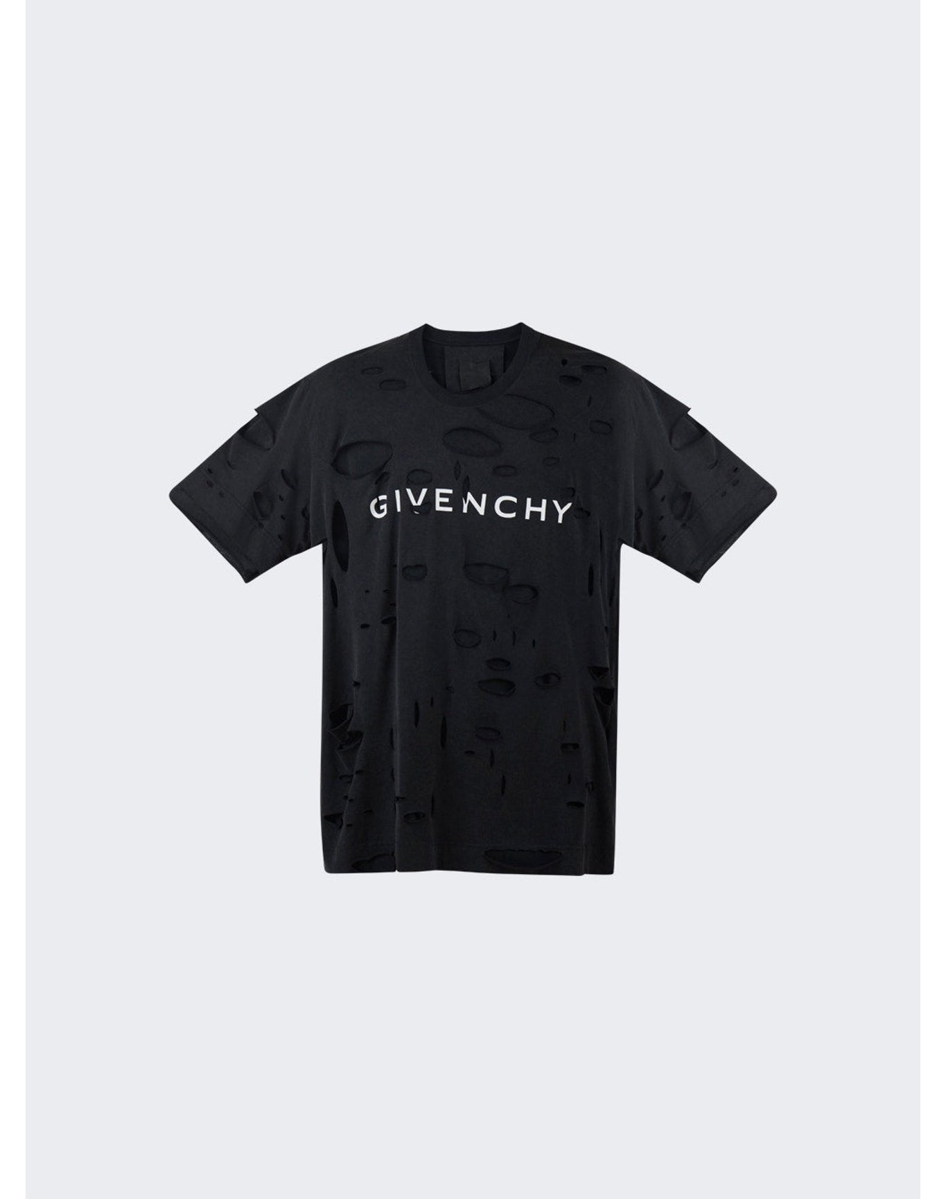 Givenchy | Men | Destroyed 2 Layer T-shirt | Faded Black
