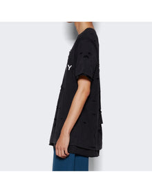 Givenchy | Men | Destroyed 2 Layer T-shirt | Faded Black