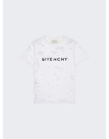 Givenchy | Men | Destroyed 2 Layer T-shirt | White