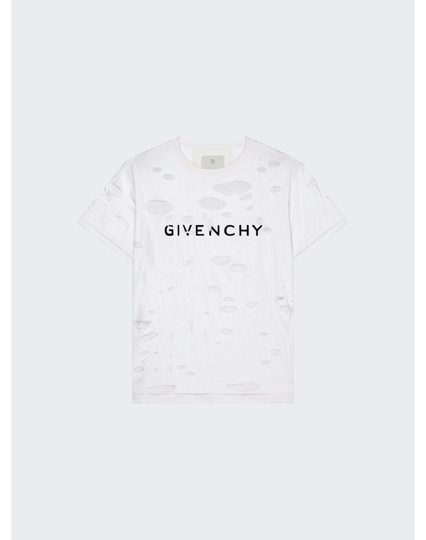 Givenchy | Men | Destroyed 2 Layer T-shirt | White