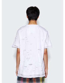 Givenchy | Men | Destroyed 2 Layer T-shirt | White